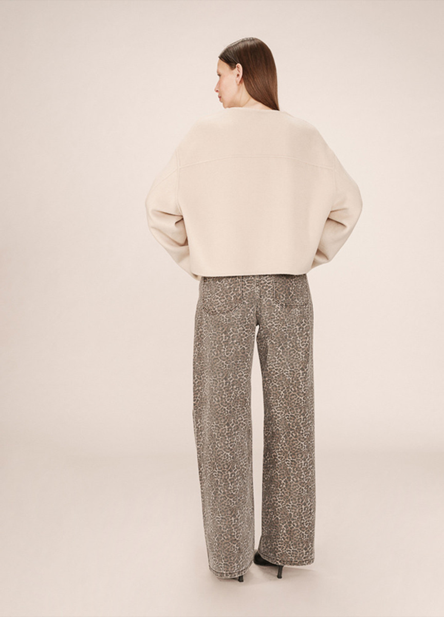 羊毛混紡短大衣